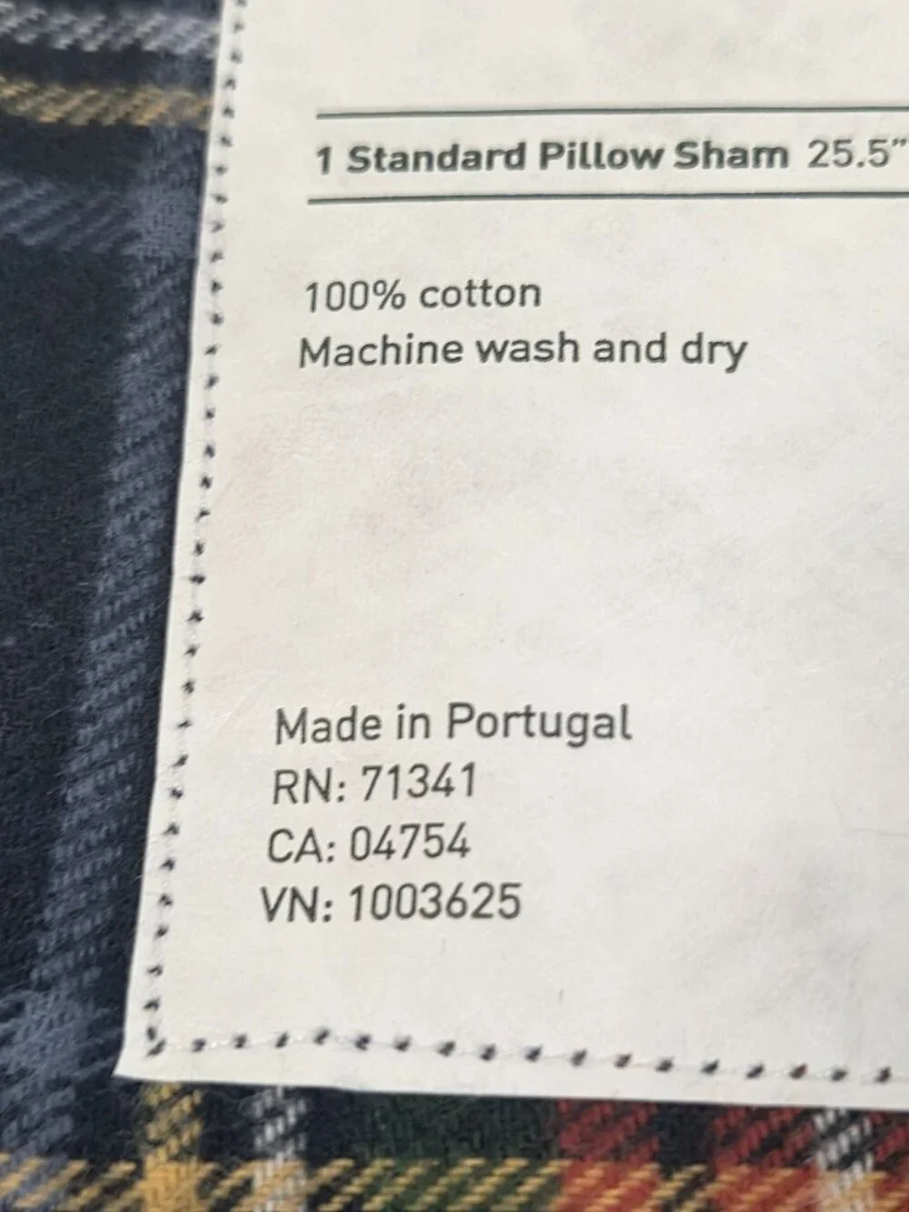 L.L.Bean Heritage Chamois Flannel Standard Pillow Shams Navy Plaid NWT Set